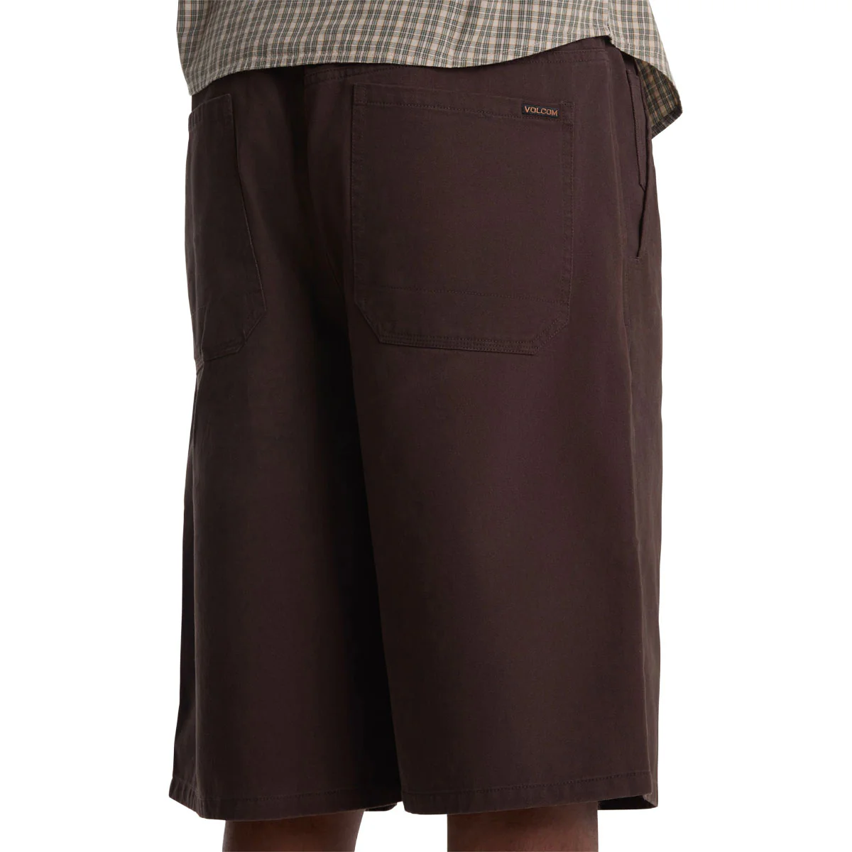 Volcom Chillow Plt Elastic Waist Chino VS 24 Shorts - Cacao - Image 5