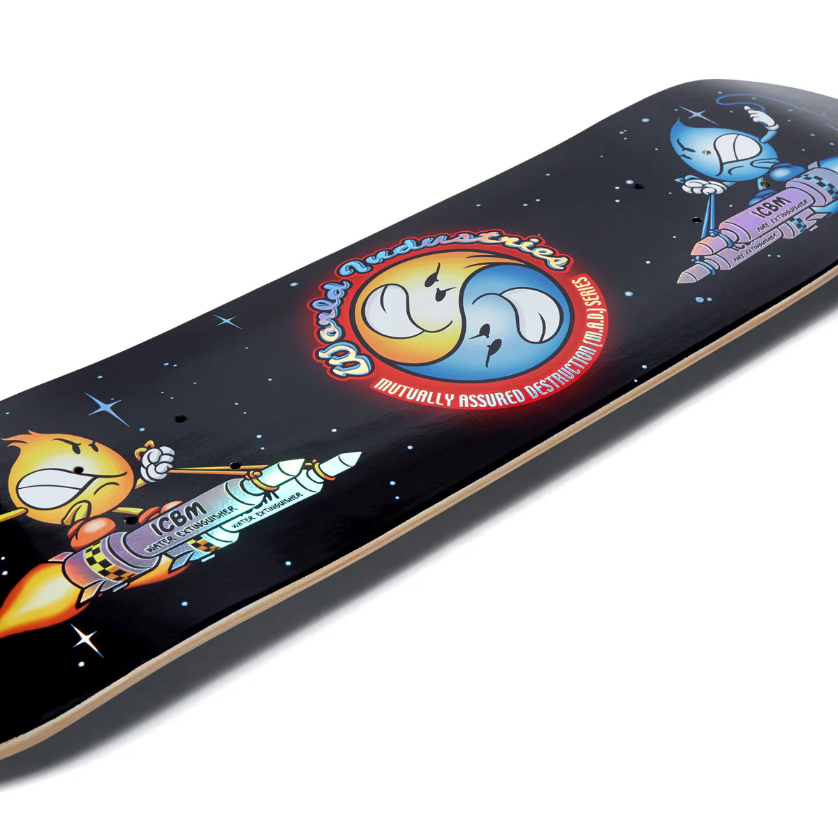 World Industries Battle 2000 Mini Skateboard Deck - Black/Holo - Image 3